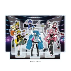Piapro Characters x Sanrio Characters Premium Acrylic Diorama Plate Group Design Collaboration Illustration Ver.