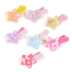 Polka Dot Star Clip Set