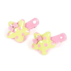 Polka Dot Star Clip Set