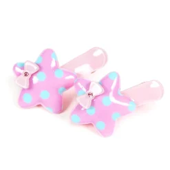Polka Dot Star Clip Set