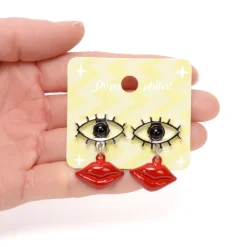 Popuphilia! Eyes + Lips Pierced Earrings