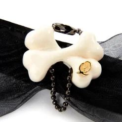 Q-pot. Black Ribbon x Bone Choker