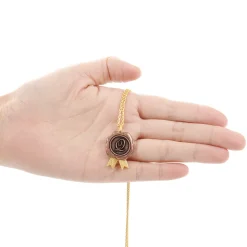 Q-pot. Chocolate Ribbon Seal Necklace