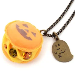 Q-pot. Parlor Jack-o’-lantern Macaron Necklace