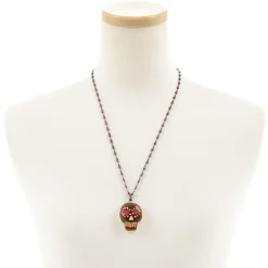 Q-pot. Parlor Skull Chocolat Necklace