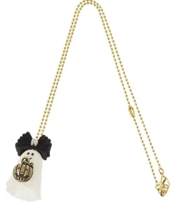 Q-pot. Petit Ghost Sheets Necklace / Black Bat Charm / Jack-o-lantern Charm Set