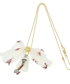 Q-pot. Petit Ghost Sheets Necklace / White Veil Charm / Q Hatchet Charm Set
