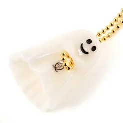 Q-pot. Petit Ghost Sheets Necklace / White Veil Charm / Q Hatchet Charm Set