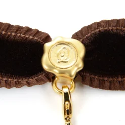 Q-pot. Velvet Ribbon Choker w/ 3-Piece Chocolate Charm Set