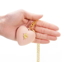 Q-pot. x Q-pid. Melty Heart Pink Necklace