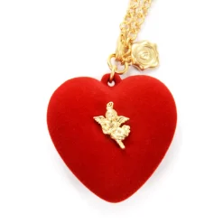 Q-pot. x Q-pid. Melty Heart Red Necklace