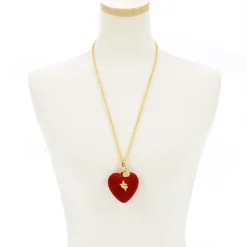 Q-pot. x Q-pid. Melty Heart Red Necklace