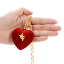 Q-pot. x Q-pid. Melty Heart Red Necklace