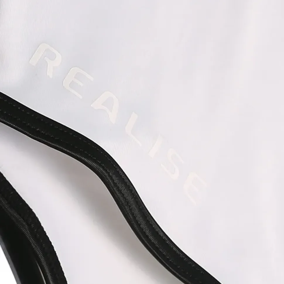 REALISE Front Zipper Competitive Swimwear Costume SSW (White x Black)