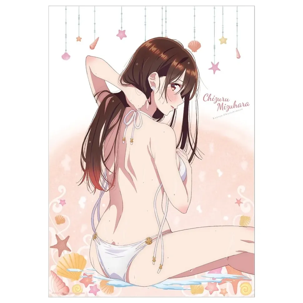 Rent-A-Girlfriend Swimsuit and Girlfriend A3-Size Clear Poster Collection