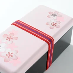 Sakura Pink Maki-e Printed Bento Box