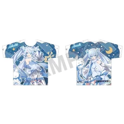 Snow Miku x Hirohako Full Graphic T-shirt Hirohako - Art by Kiya Machi