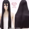 Straight Black 70 cm Wig