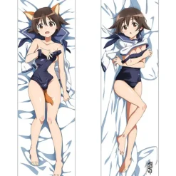 Strike Witches: Road to Berlin 501st Joint Fighter Wing 2-Way Tricot Dakimakura Pillow Cover Yoshika Miyafuji
