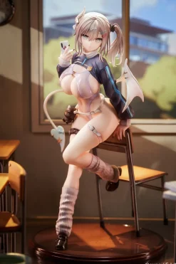 sune Illustration Silent Gal Succubus Yuki Shinomiya 1/6 Scale Figure w/ Bonus: Clear Bookmarks & Printed Sign Shikishi