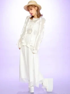 Swankiss Daisy Chain Lace Gaucho Pants