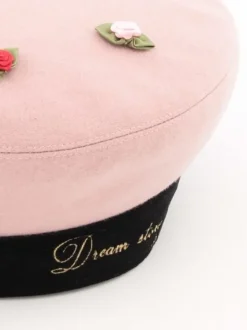 Swankiss Dot Ribbon Tulle Beret