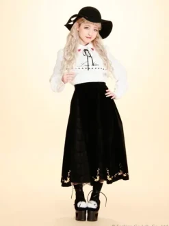 Swankiss Frame Embroidered Long Skirts