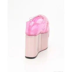 Swankiss Lace-Up Clear Shoes