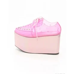 Swankiss Lace-Up Clear Shoes