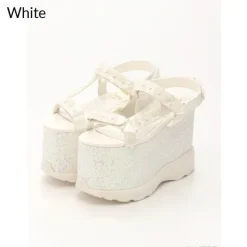 Swankiss Lamé Flower Sandals