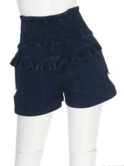 Swankiss Rose & Heart Cut-Out High-Waist Shorts