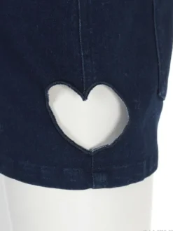 Swankiss Rose & Heart Cut-Out High-Waist Shorts
