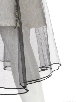 Swankiss Rose & Heart Leopard Print Skirt