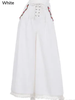 Swankiss Rose Denim Gaucho Pants