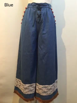 Swankiss Rose Denim Gaucho Pants