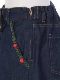 Swankiss Rose Denim Gaucho Pants