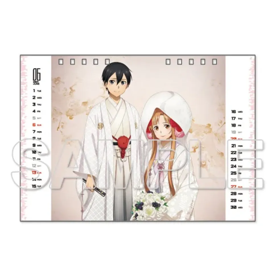 Sword Art Online Asuna 2021 Desktop Calendar