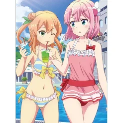 The Demon Girl Next Door Season 2 A3-Size Fabric Poster Momo & Mikan