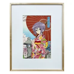 The Melancholy of Haruhi Suzumiya Ouka Kasamochi Bijin Yuki Nagato Ukiyo-e Woodblock Print