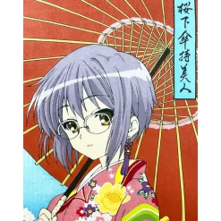 The Melancholy of Haruhi Suzumiya Ouka Kasamochi Bijin Yuki Nagato Ukiyo-e Woodblock Print