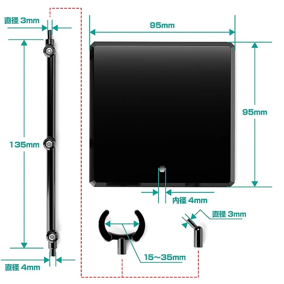 The Simple Stand x3 Black (for Figures & Models)