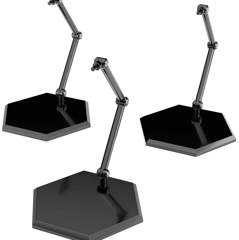 The Simple Stand x3 Black Hex Type (for Figures & Models)