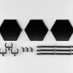 The Simple Stand x3 Black Hex Type (for Figures & Models)
