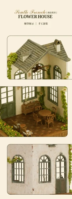 The South French Flower House 1/64 Scale Doll House