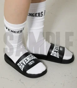 Tokyo Revengers Black Slide Sandals