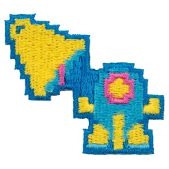 TwinBee Embroidered Sticker TwinBee & Bell