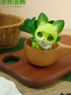 Vegetable Fairy Series Bok Choy Serval Cat Non-Scale Action Figure