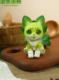 Vegetable Fairy Series Bok Choy Serval Cat Non-Scale Action Figure