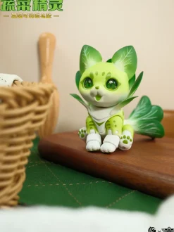 Vegetable Fairy Series Bok Choy Serval Cat Non-Scale Action Figure