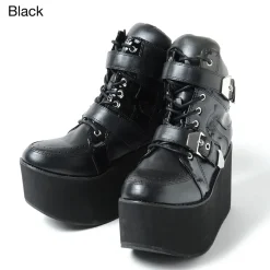 YOSUKE 2015SS Platform Double Belt High Cut Sneakers